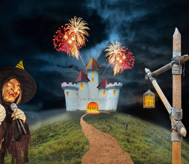 Party background. Halloween concept.3d illustration. - Foto, immagini