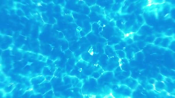 Luchtfoto van het zwembad. Ontspanning en genezing concept. Zwemmen CG animatie bovenaanzicht. - Video