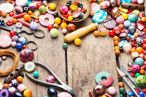 Many different beads - Photo, Image
