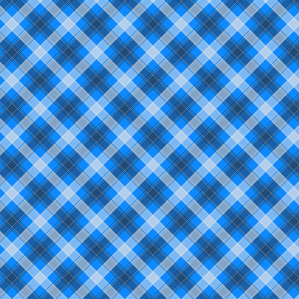 ライトブルーのギンガムパターン。正方形からのテクスチャ - チェック柄、テーブルクロス、衣類、シャツ、ドレス、紙、寝具、毛布、キルトや他の繊維製品。ベクトルイラスト Eps 10 - ベクター画像
