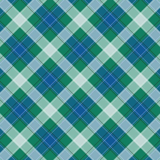 Green and Blue Gingham pattern. Texture from squares for - plaid, tablecloths, clothes, shirts, dresses, paper, bedding, blankets, quilts and other textile products. Vector illustration EPS 10 - Vector, Image
