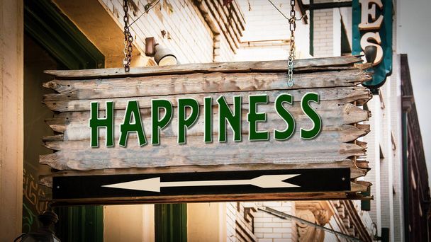 Mutluluk için sokak tabelası - Fotoğraf, Görsel