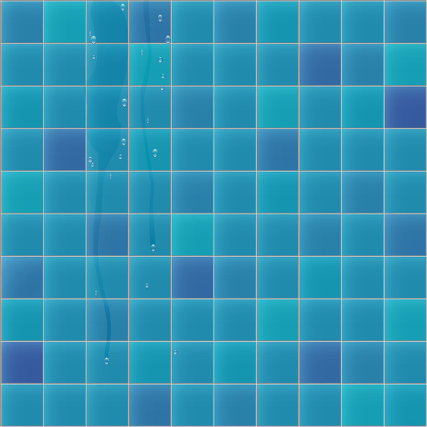 modré fajánse vodou kapky - Vektor, obrázek
