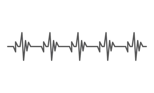 Puls serca tętno płaski wektor ikona dla aplikacji medycznych i stron internetowych. - Wektor, obraz