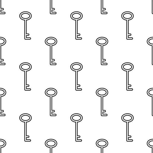 Keys seamless pattern. White and black background. Abstract geometric shape texture. Design template for wallpapers ,wrapping, textile. Vector Illustration - Wektor, obraz