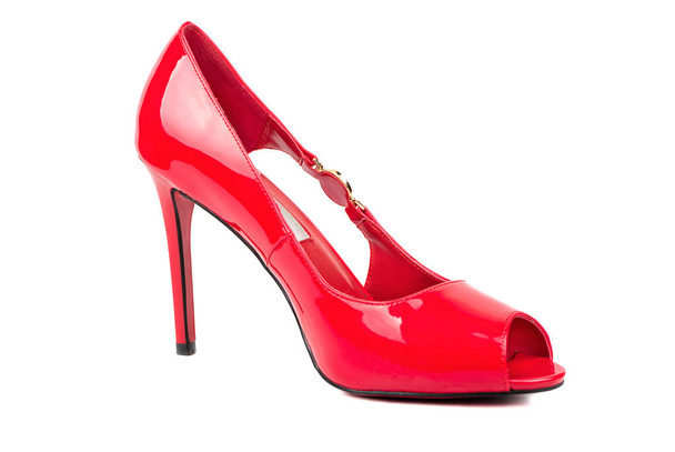 Womens rode schoenen - Foto, afbeelding