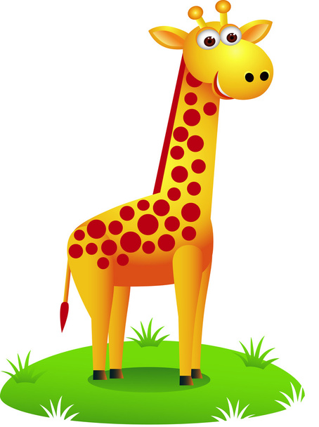 lindo jirafa dibujos animados - Vector, Imagen