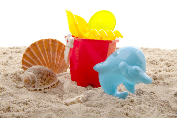πολύχρωμο πλαστικών παιχνιδιών στο τη θαλασσα - Φωτογραφία, εικόνα