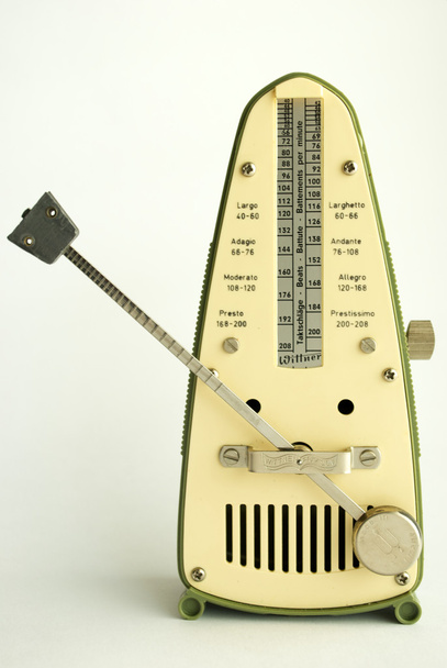 Antique Green and Yellow Metronome - Photo, Image