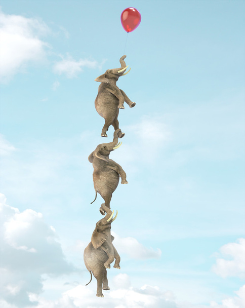 Три слони на глобусі
 - Фото, зображення
