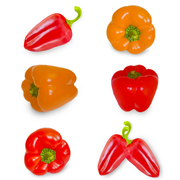 red and yellow ripe pepper isolated - Foto, immagini