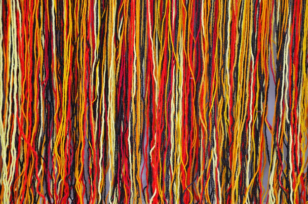 Multicolored fabric of hand weaving. - Photo, Image
