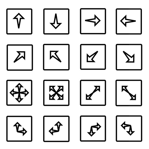 Arrows icons set - Vettoriali, immagini