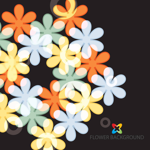 Abstract flowers background - Vektor, kép