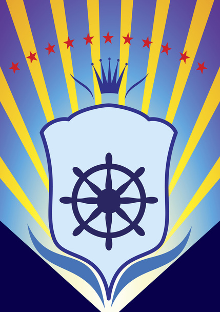 ヨット クラブ紋章 - ベクター画像