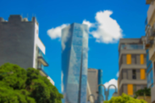 rascacielos de cristal de ciudad moderna abstracta desenfocada imagen colorida brillante
 - Foto, Imagen