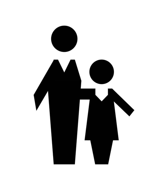 joven pareja siluetas avatares caracteres vector ilustración
 - Vector, Imagen