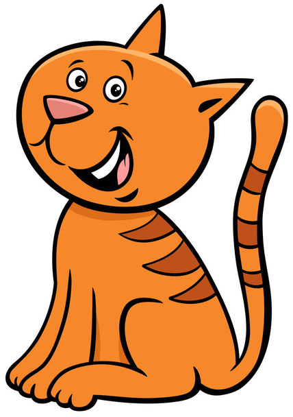 kitten or cat cartoon animal character - Vector, afbeelding