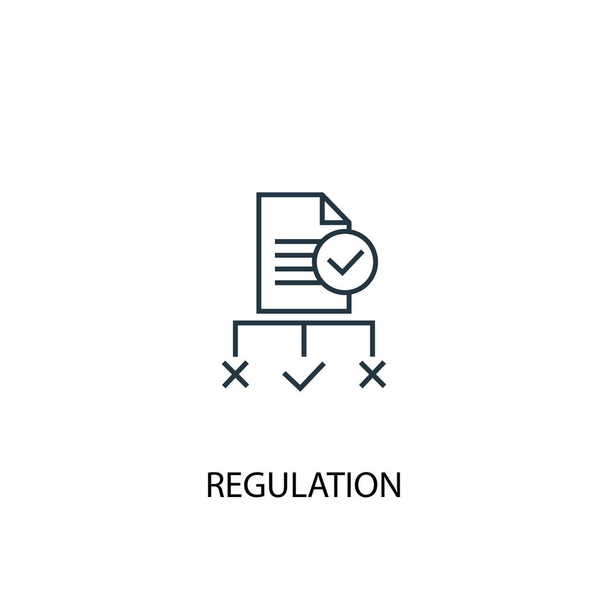 regulation concept line icon. Simple element illustration. regulation concept outline symbol design. Can be used for web and mobile - Vector, Image