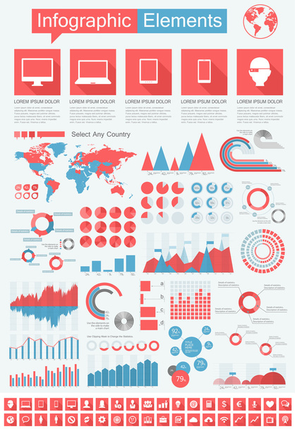 IT Industry Infographic Elements - Vector, afbeelding