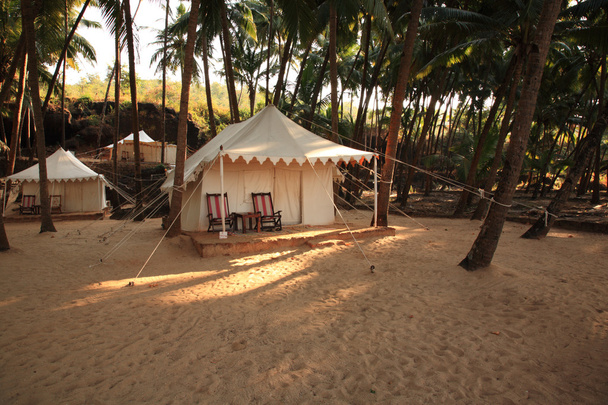 Tenda de luxo na praia Índia
 - Foto, Imagem