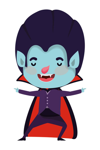 aranyos kisfiú Drakula jelmez - Vektor, kép