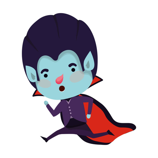 aranyos kisfiú Drakula jelmez - Vektor, kép