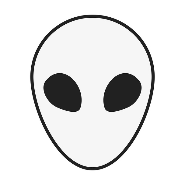 cara alienígena halloween aislado icono
 - Vector, imagen