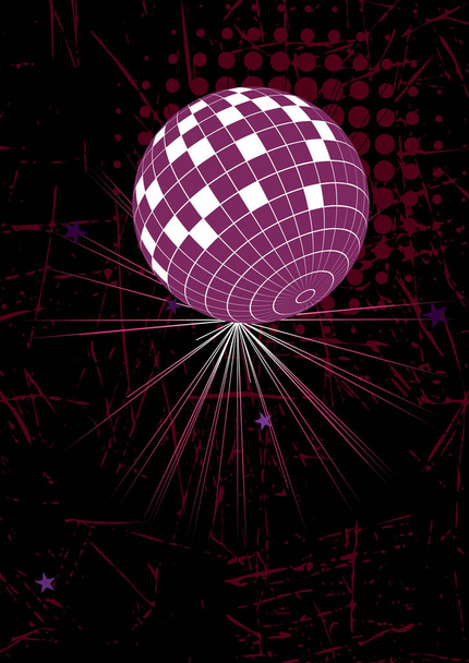 Cartel de baile rosa. Motivo del club nocturno. Fondo abstracto
 - Vector, Imagen