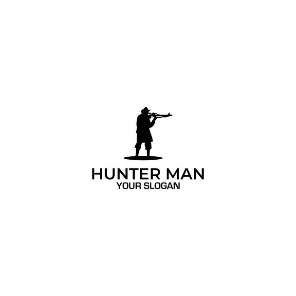 Hunter Man Logo Design vector - Vector, Image