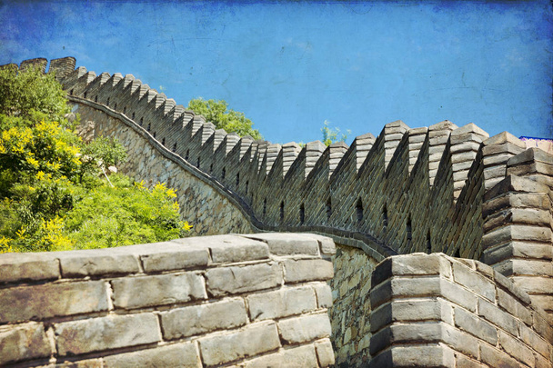 große Mauer aus Porzellan - Foto, Bild
