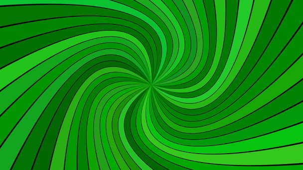 grüne abstrakte psychedelische Spiralstrahl Burst Streifen Hintergrund - grafische Gestaltung - Vektor, Bild