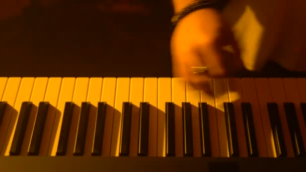 ミュージシャンはキーボードを演奏する - 映像、動画