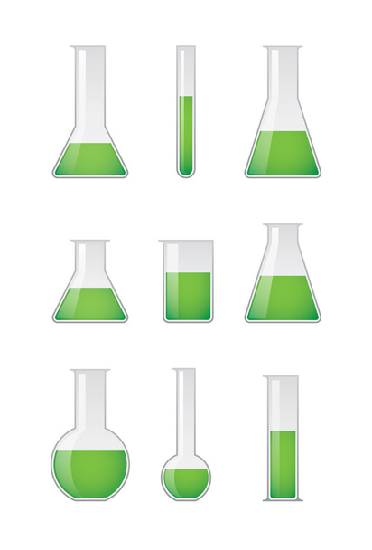 Chemisches Reagenzglas - Vektor, Bild