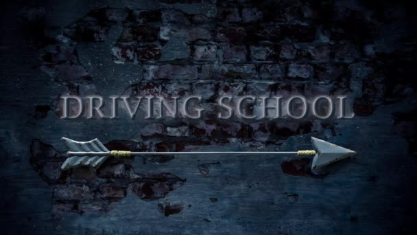 Street Sign to the Driving School - Footage, Video