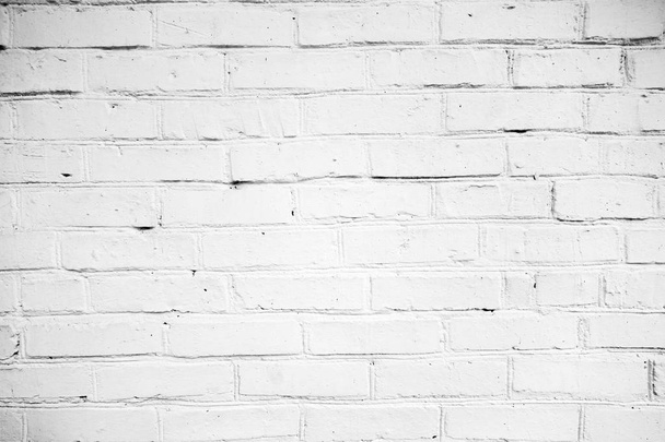 white coloured brick wall. Abstract background with empty space for your design. - Photo, Image