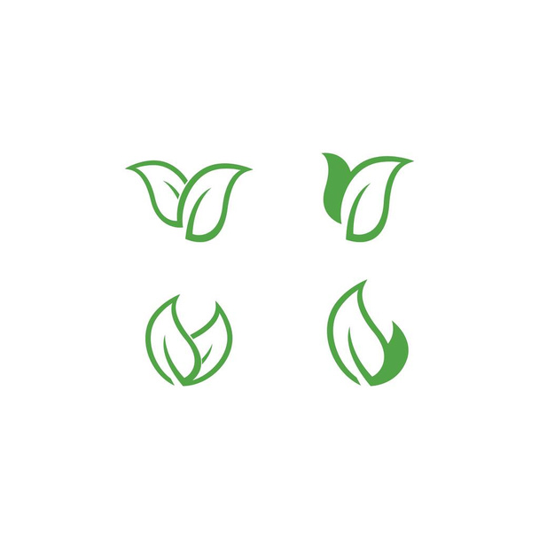 エコツリー葉ロゴテンプレート  - ベクター画像