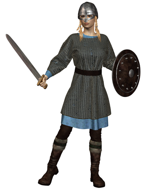 Viking o anglosassone Shield Maiden
 - Foto, immagini