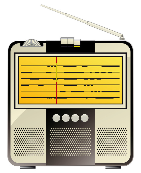 レトロなラジオ - ベクター画像