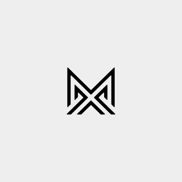 レター M Am Ma Mm モノグラム ロゴ デザイン ミニマル - ベクター画像