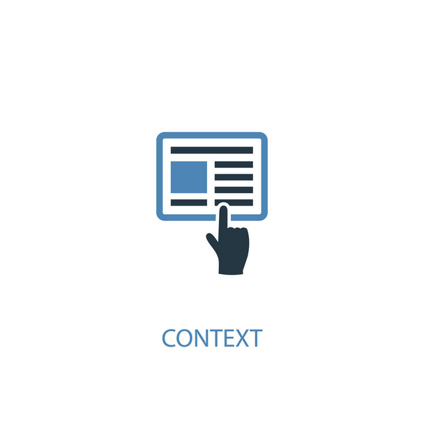 conceito de contexto 2 ícone colorido. Ilustração simples do elemento azul. design de símbolo de conceito de contexto. Pode ser usado para web e mobile
 - Vetor, Imagem