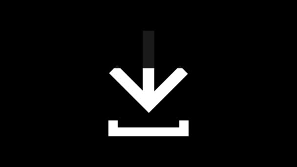 Icono de descarga móvil Loop / 4k animación de un diseño mínimo icono de descarga de Internet móvil
 - Imágenes, Vídeo