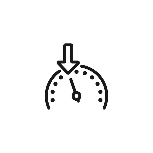 Cruise control. Single flat icon on white background. Vector ill - Vector, Image