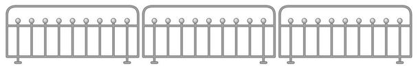 Металлический забор дизайн на белом фоне
 - Вектор,изображение