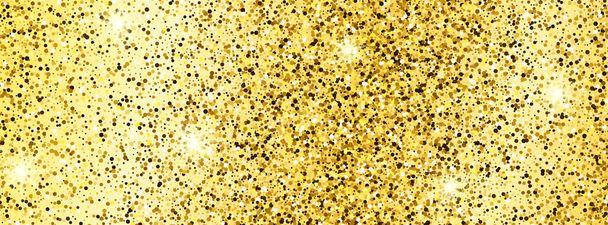 Golden glittering background with glitter effect - Vector, Image