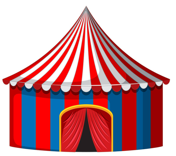 Цирковий намет в червоно-синьому
 - Вектор, зображення