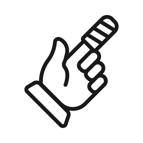 bandage finger. minimal thin line web icon. simple vector illust - Vector, Image