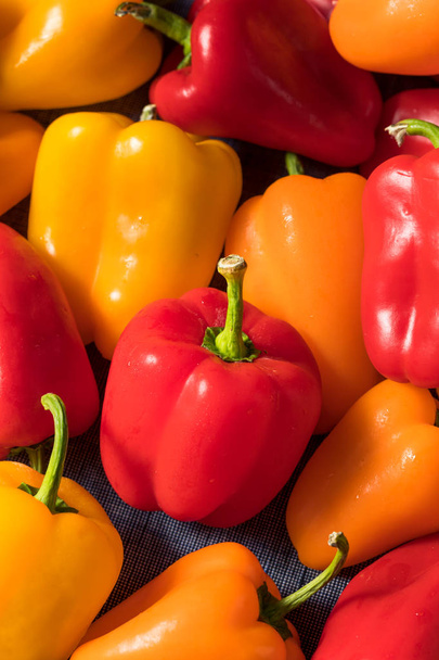 Raw Colorful Mini Bell Peppers - Foto, imagen