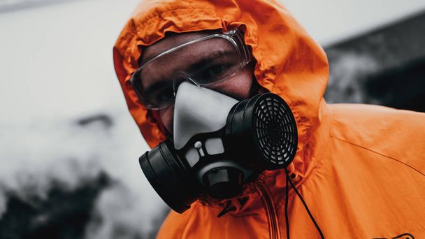 Zehirli gaz için koruma respiratör yarım maske - Fotoğraf, Görsel