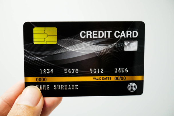 mockup cartão de crédito, o método de pagamento popular com cartão de plástico
 - Foto, Imagem
